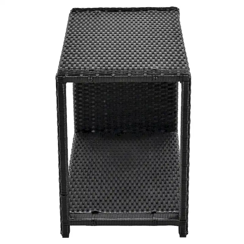 Canapé d'angle d'extérieur en rotin pour spa, forme quadrilatérale