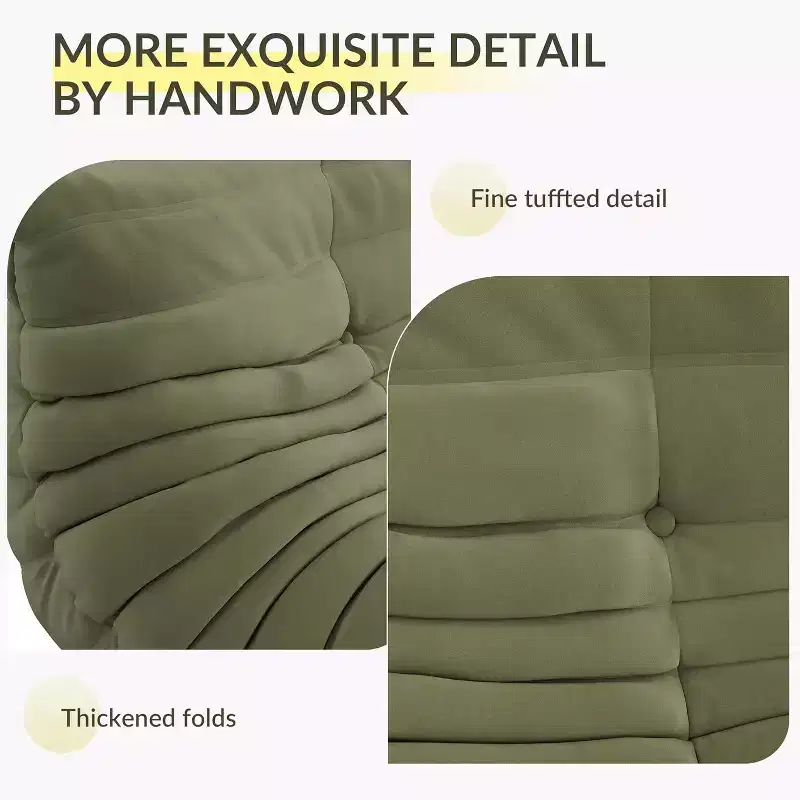 Canapé et pouf géants de salon en forme de pouf, causeuse en similicuir velours adaptée aux animaux pour le salon, le bureau, aucun assemblage requis