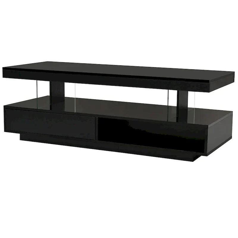 Table basse LED U-Can avec rangement
