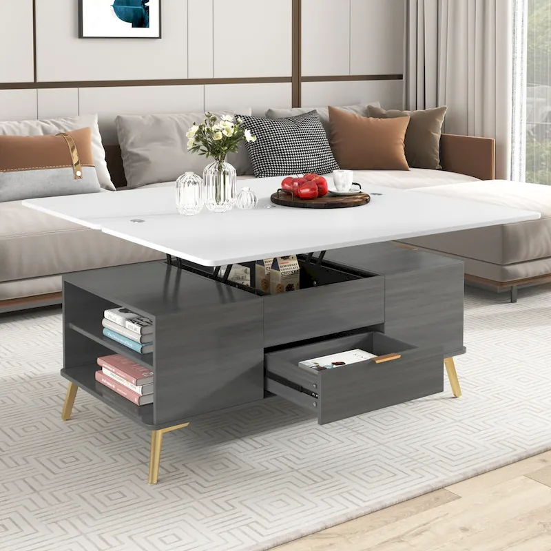 Table basse LED U-Can avec rangement
