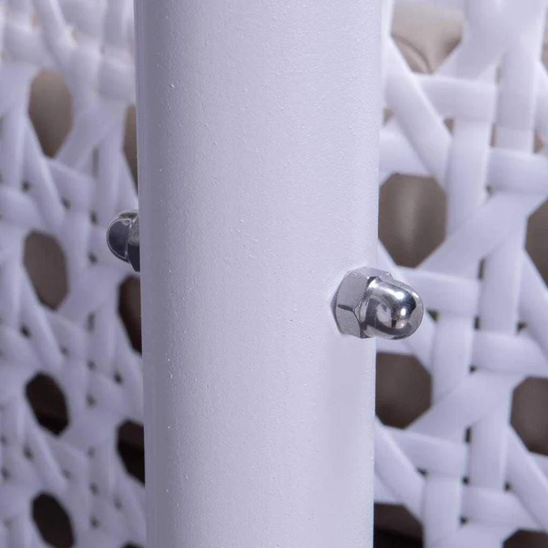 LeisureMod Fauteuil suspendu œuf 2 places avec support - Balançoire / hamac de patio en rotin osier pour extérieur/intérieur avec coussins