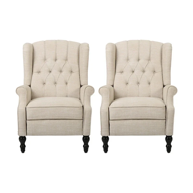 Fauteuils inclinables en tissu touffeté Walter (lot de 2) par Christopher Knight Home