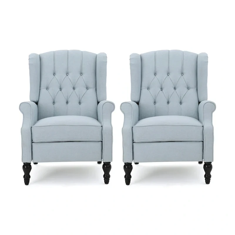 Fauteuils inclinables en tissu touffeté Walter (lot de 2) par Christopher Knight Home