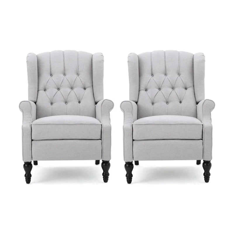 Fauteuils inclinables en tissu touffeté Walter (lot de 2) par Christopher Knight Home