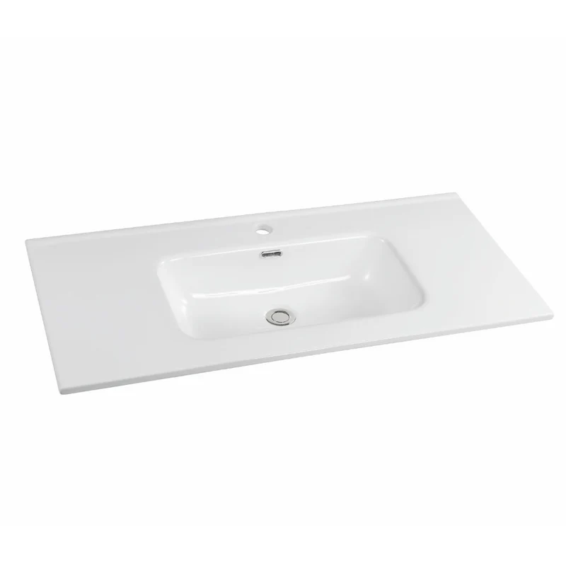 Lavabo in ceramica bianco lucido 101 cm Bulnes100