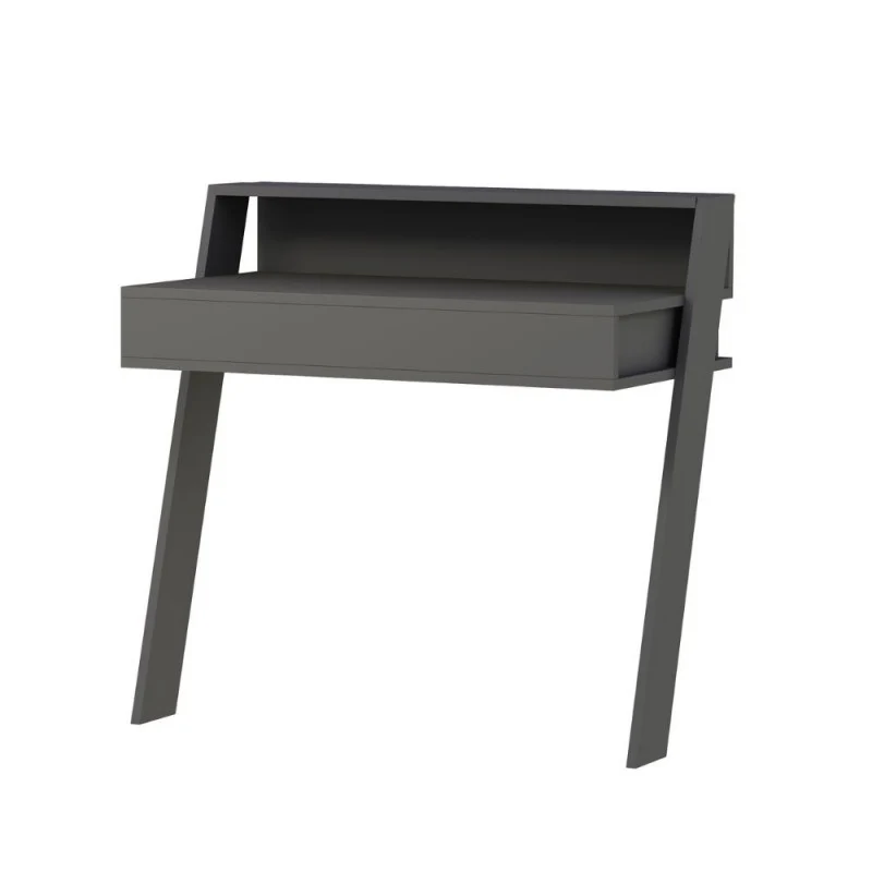 Scrivania da parete con cassetto 94 cm colore antracite Cowork