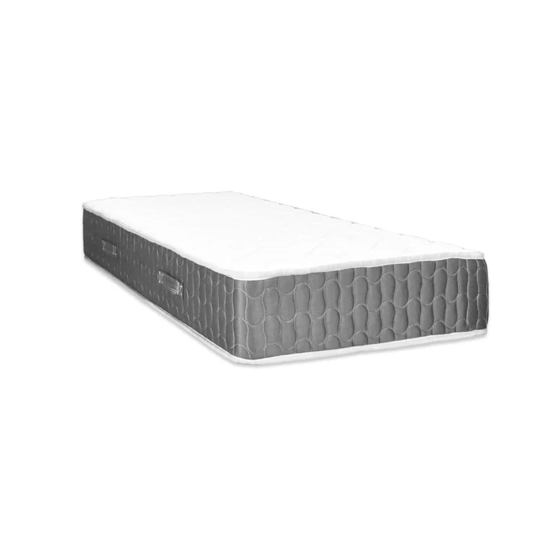 Materasso singolo 80x190x25H in schiuma poliuretanica e memory grigio Palladio