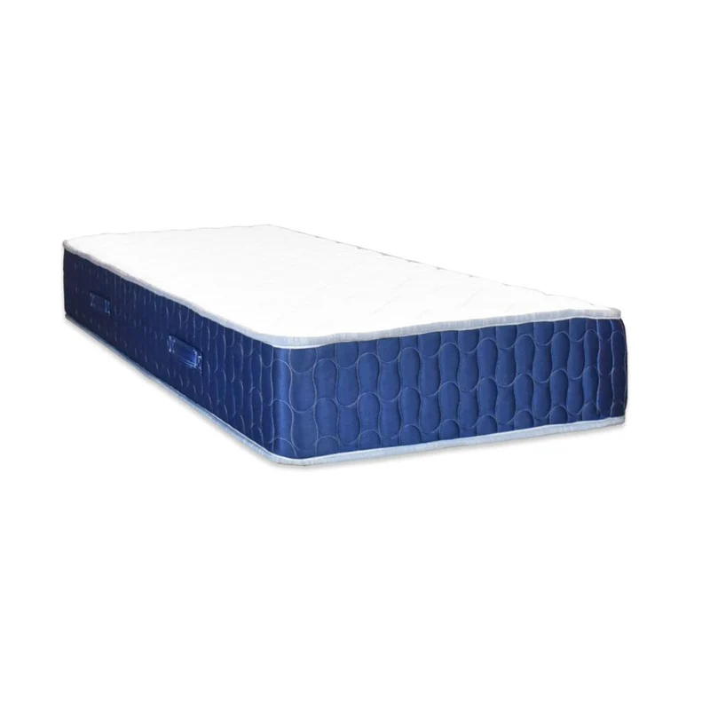 Materasso singolo 80x190x25H in schiuma poliuretanica e memory blu Palladio