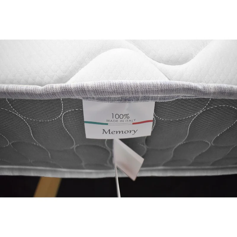Materasso matrimoniale 160x190x25H in schiuma poliuretanica e memory grigio Palladio