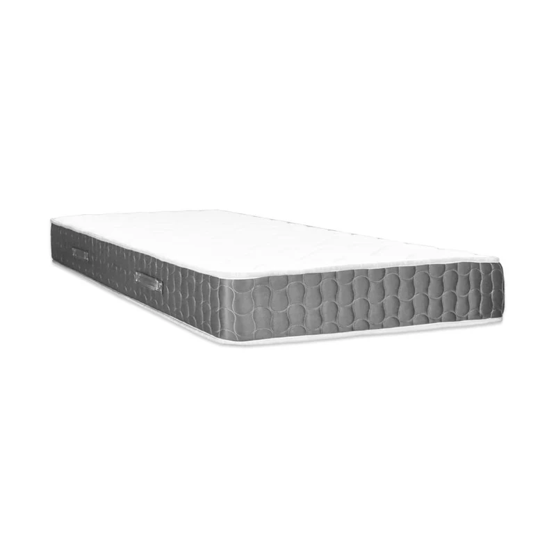 Materasso una piazza e mezza 120x190x25H in schiuma poliuretanica e memory grigio Palladio