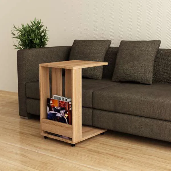 Tavolino da divano porta pc e riviste colore rovere Edi
