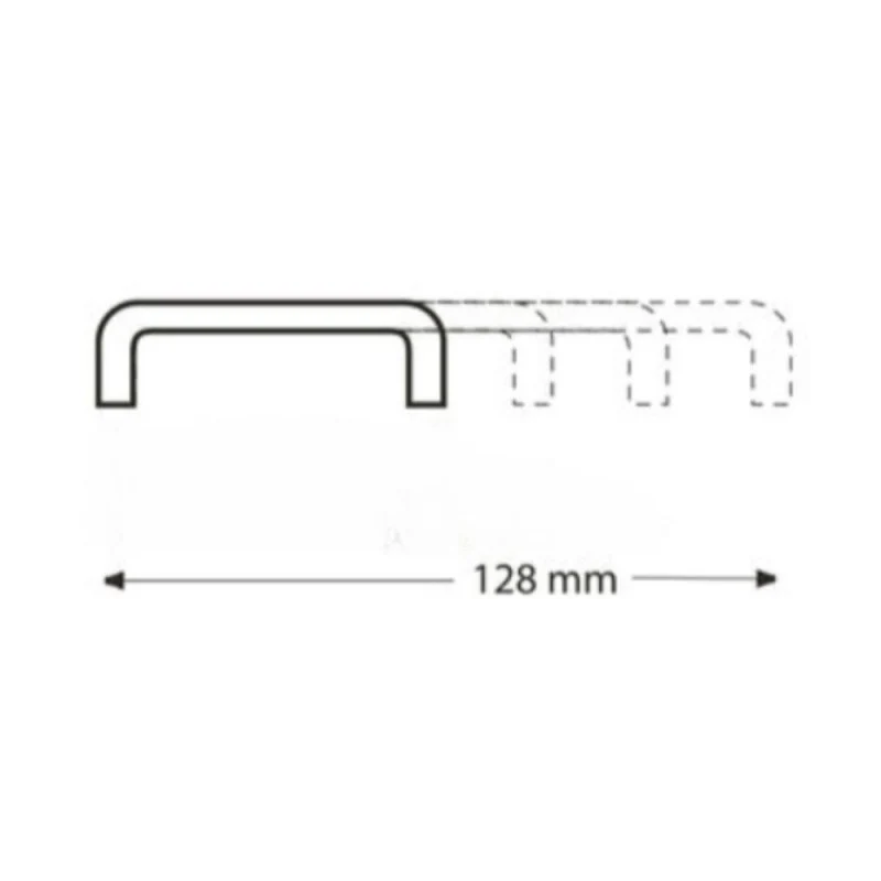 Maniglia per armadio in allumino finitura cromata GSG120