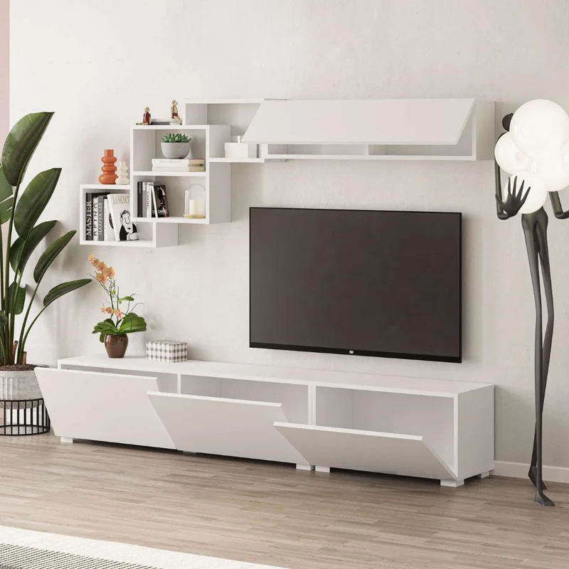 Parete attrezzata colore bianco 210x35x39H Free