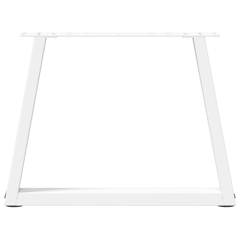 Lot de 2 pieds de table basse en forme de V 60 x 42-43,3 cm stable moderne en acier blanc 02_0056848