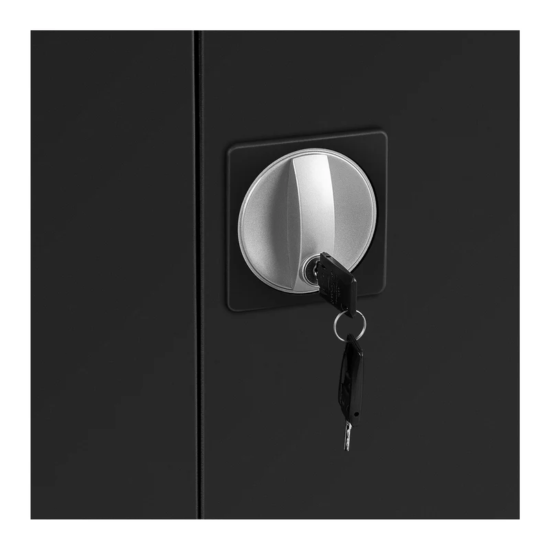 Armoire bureau verrouillable 57 x 21 x 110 cm acier noir 14_0006030