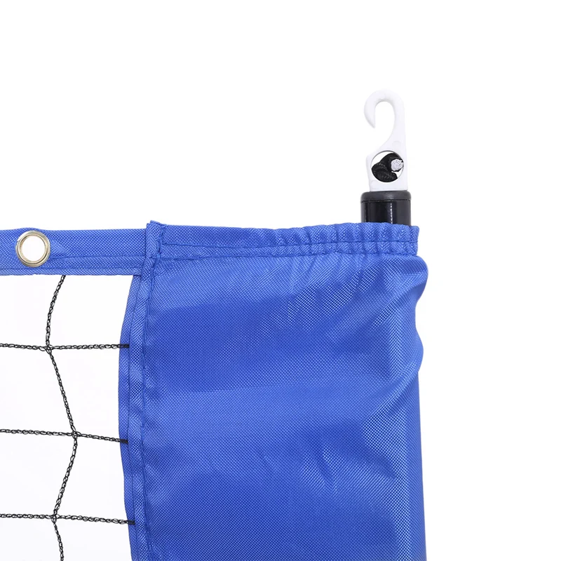 Filet de badminton réglable extérieur 500 x 103 cm facile à installer pour loisirs en PE bleu 12_0009335