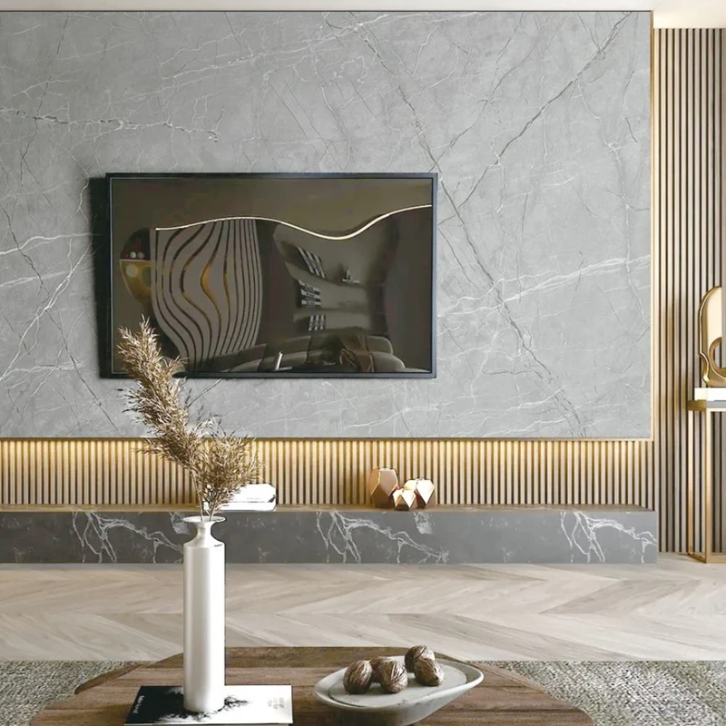 Pannello decorativo effetto marmo grigio opaco 122x300 PANGH30