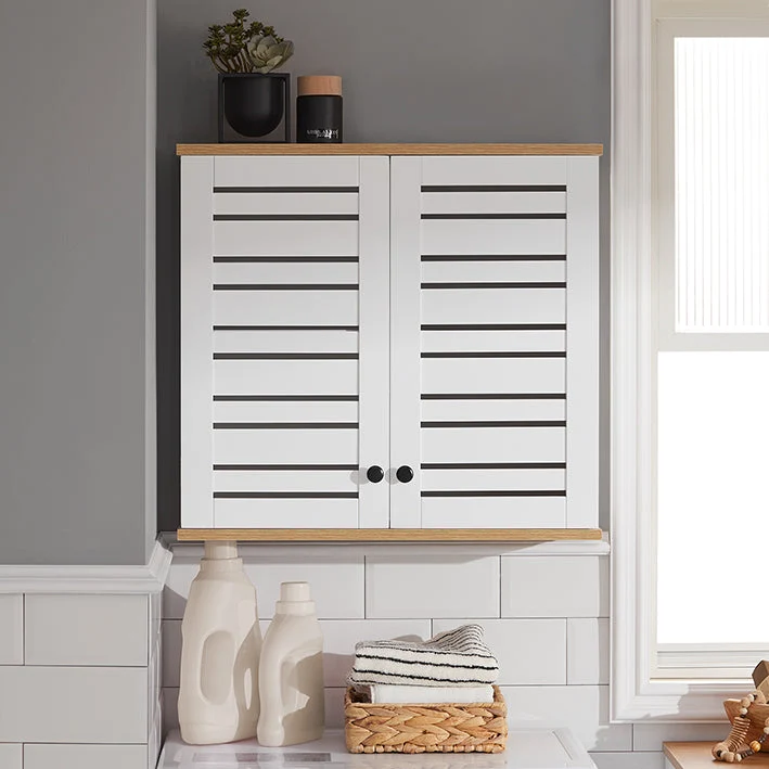 SoBuy | Wandschrank Bad | Hängeschrank | Badschrank Weiß | BZR42-W