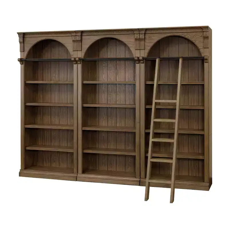94 Bibliothèque murale haute traditionnelle, collection Stratton Marron - Martin Furniture