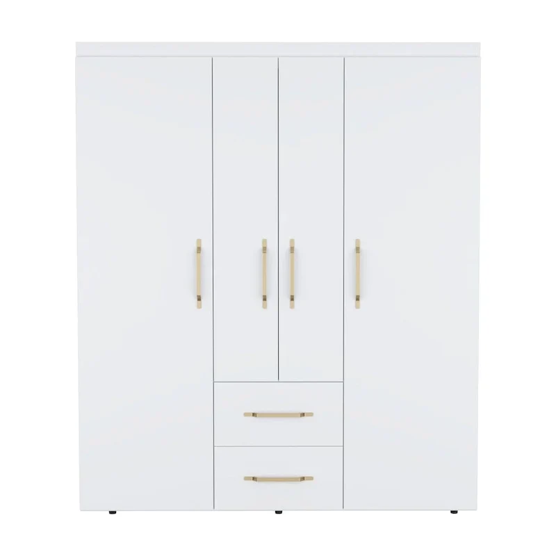 Armoire Bariloche avec tringles, étagères et 2 tiroirs