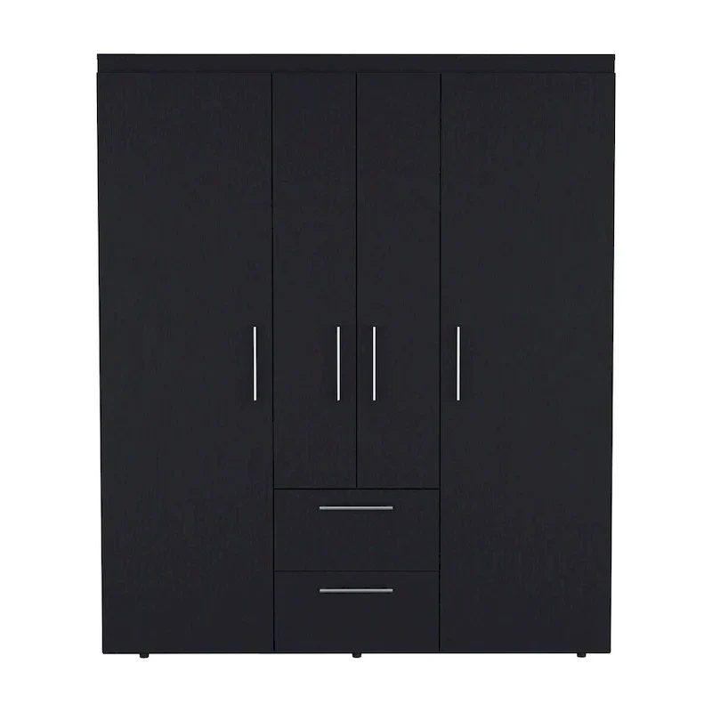 Armoire Bariloche avec tringles, étagères et 2 tiroirs