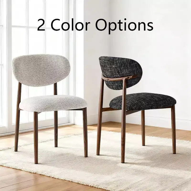 Lot de 4 chaises de salle à manger modernes rembourrées avec dossier incurvé, chaises d'appoint sans accoudoirs à cadre en fer pour salle à manger, cuisine-Panipeachy