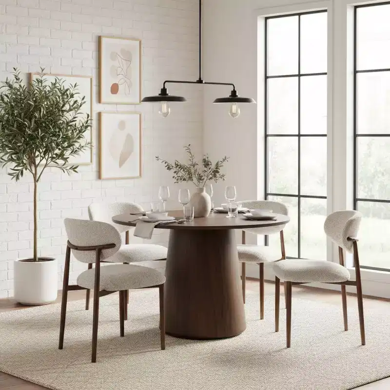 Lot de 4 chaises de salle à manger modernes rembourrées avec dossier incurvé, chaises d'appoint sans accoudoirs à cadre en fer pour salle à manger, cuisine-Panipeachy