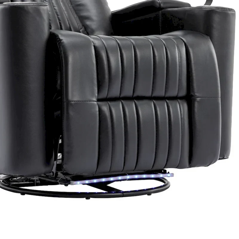 Fauteuil inclinable motorisé de cinéma maison multifonctionnel pivotant à 270°