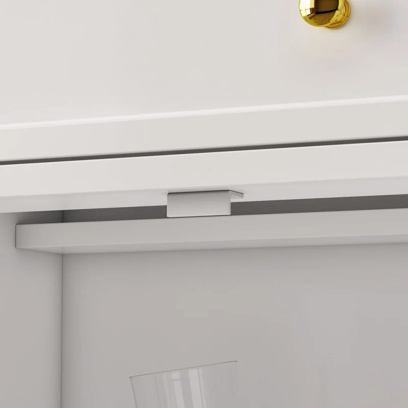 Buffet bahut 150 cm blanc laqué moderne contemporain du milieu du siècle