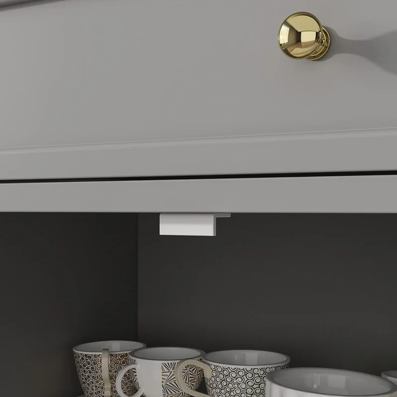 Buffet bahut 150 cm blanc laqué moderne contemporain du milieu du siècle