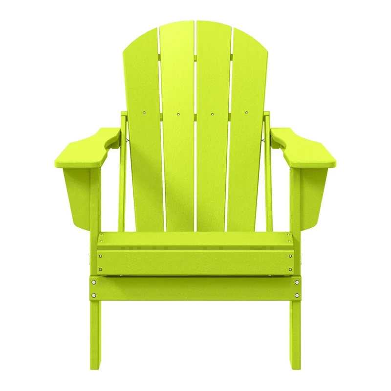 Chaise Adirondack pliante d'extérieur tout temps Polytrends Laguna résistante à la décoloration pour patio
