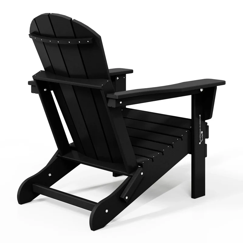 Chaise Adirondack pliante d'extérieur tout temps Polytrends Laguna résistante à la décoloration pour patio