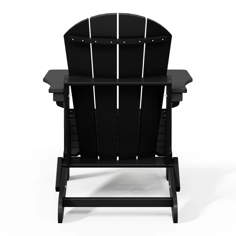 Chaise Adirondack pliante d'extérieur tout temps Polytrends Laguna résistante à la décoloration pour patio