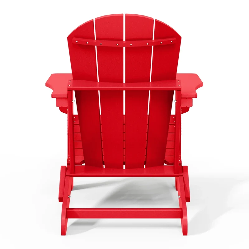 Chaise Adirondack pliante d'extérieur tout temps Polytrends Laguna résistante à la décoloration pour patio