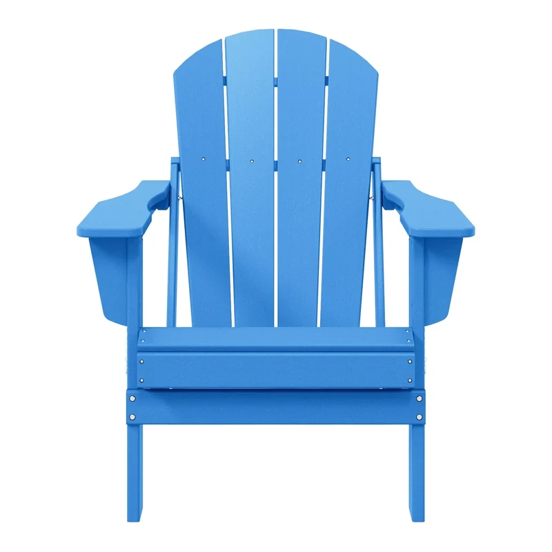 Chaise Adirondack pliante d'extérieur tout temps Polytrends Laguna résistante à la décoloration pour patio