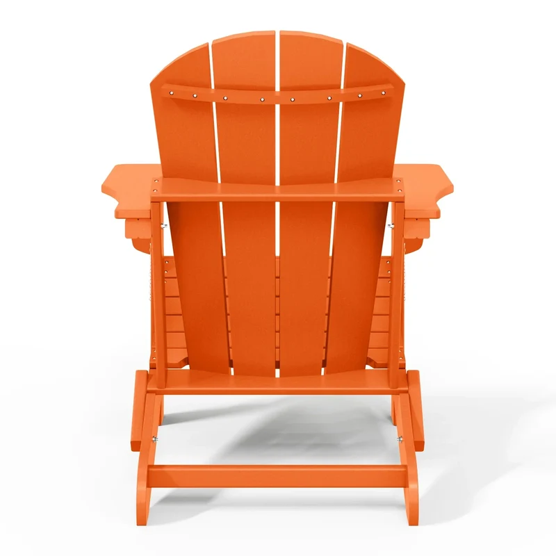 Chaise Adirondack pliante d'extérieur tout temps Polytrends Laguna résistante à la décoloration pour patio