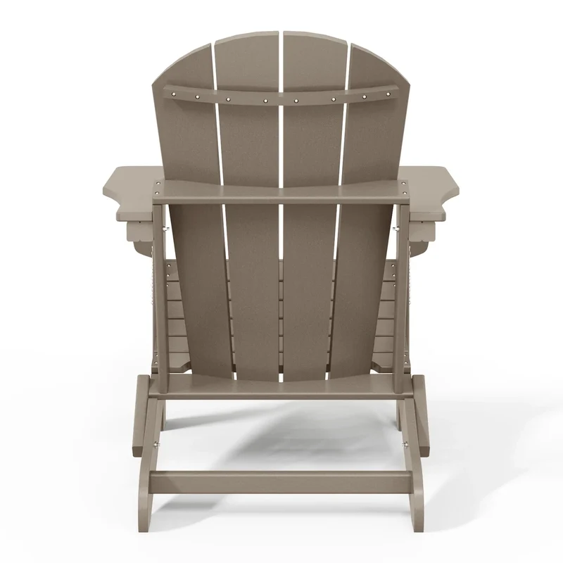 Chaise Adirondack pliante d'extérieur tout temps Polytrends Laguna résistante à la décoloration pour patio