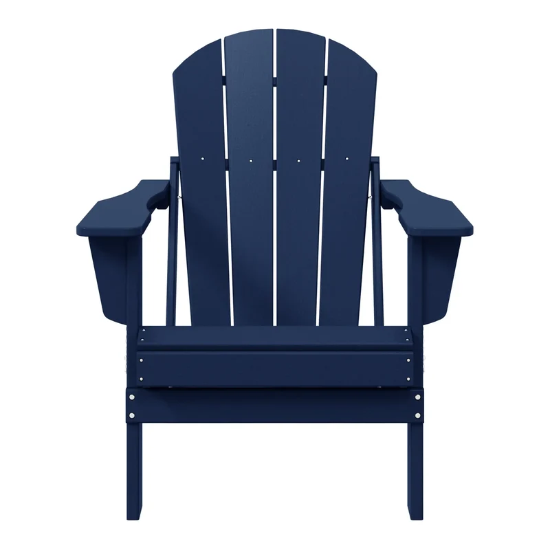 Chaise Adirondack pliante d'extérieur tout temps Polytrends Laguna résistante à la décoloration pour patio