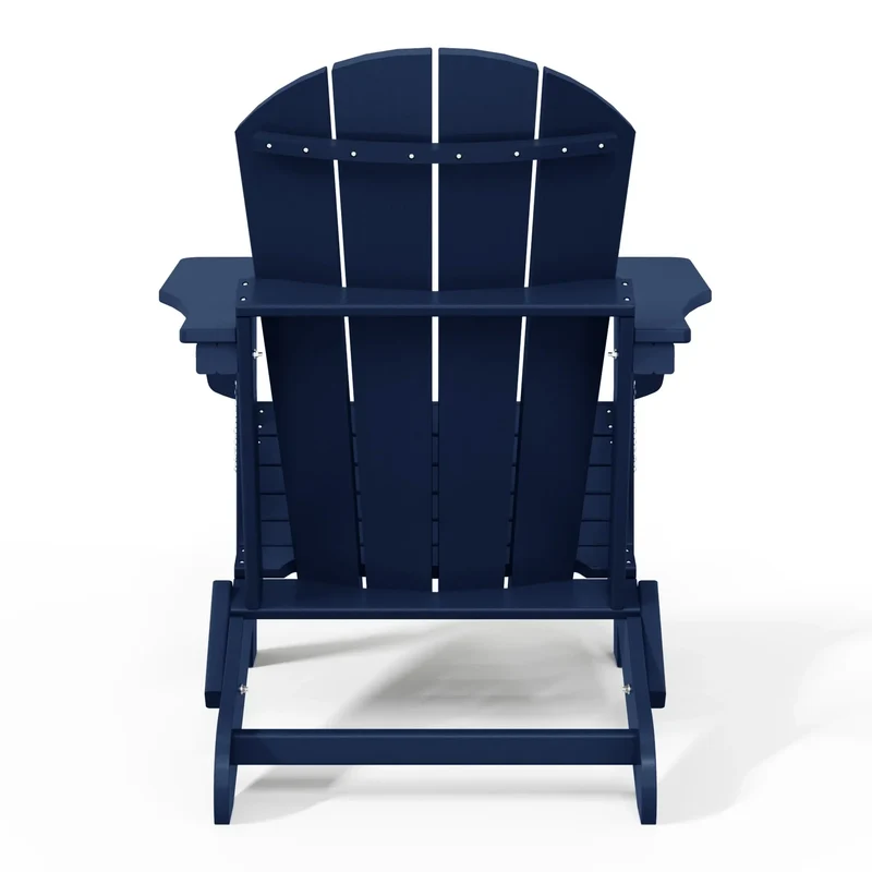 Chaise Adirondack pliante d'extérieur tout temps Polytrends Laguna résistante à la décoloration pour patio