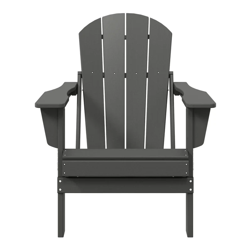 Chaise Adirondack pliante d'extérieur tout temps Polytrends Laguna résistante à la décoloration pour patio