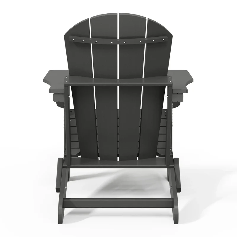 Chaise Adirondack pliante d'extérieur tout temps Polytrends Laguna résistante à la décoloration pour patio