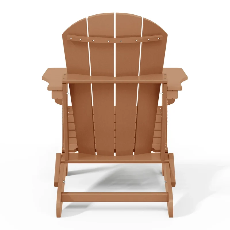 Chaise Adirondack pliante d'extérieur tout temps Polytrends Laguna résistante à la décoloration pour patio