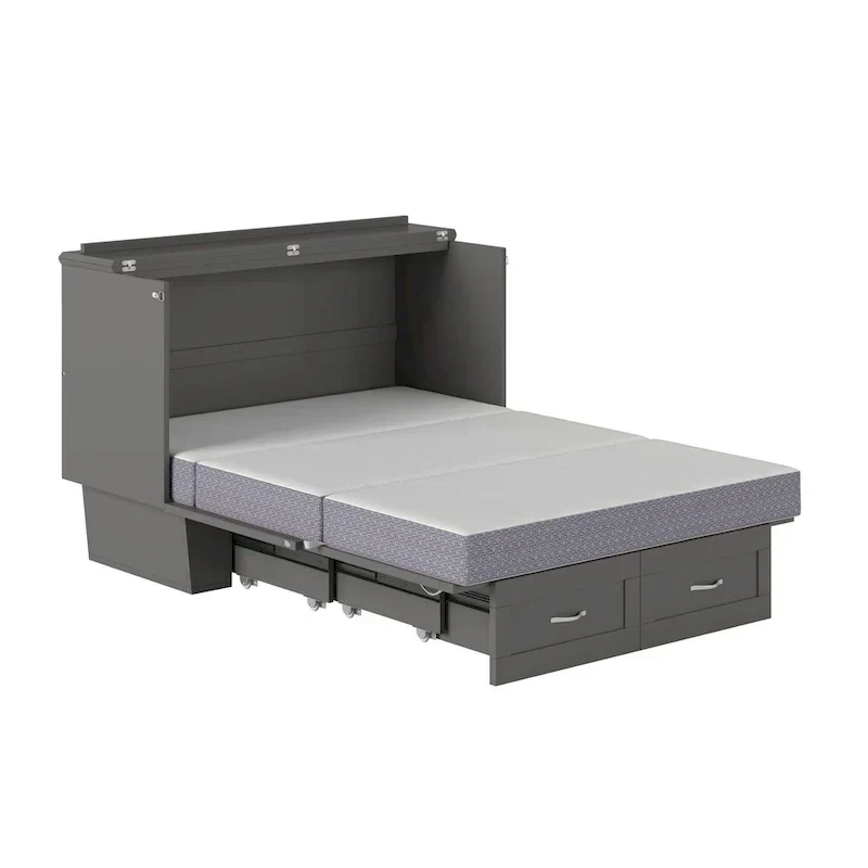 Lit escamotable Monroe Full Murphy avec matelas en mousse à mémoire de forme 6 po