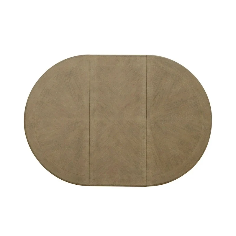 Table à dîner ronde sur pied Magnolia Manor avec rallonges escamotables - 2 finitions