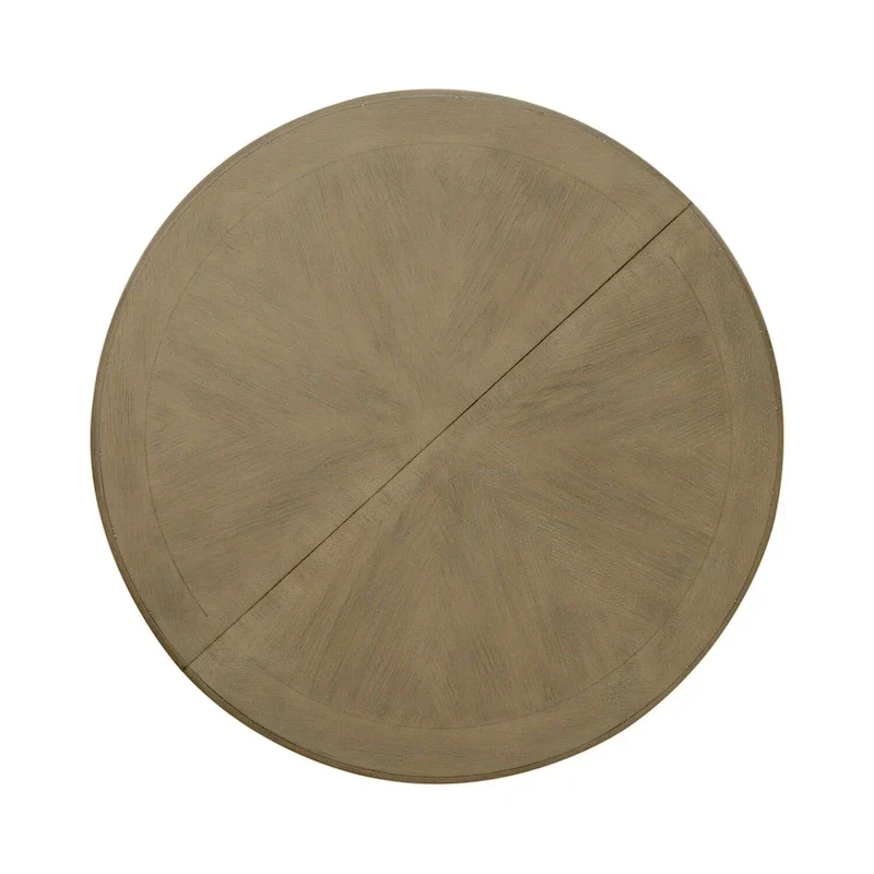 Table à dîner ronde sur pied Magnolia Manor avec rallonges escamotables - 2 finitions