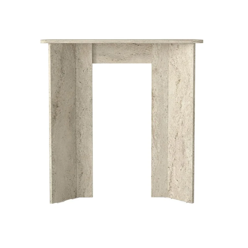 Consolle ingresso travertino con gambe geometriche Mara