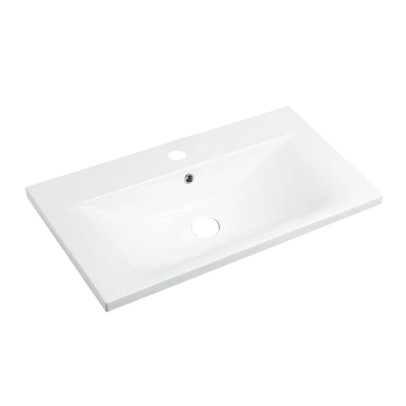 Lavabo consolle d'appoggio in ceramica bianco 81x46.5x18H PLAT840-80