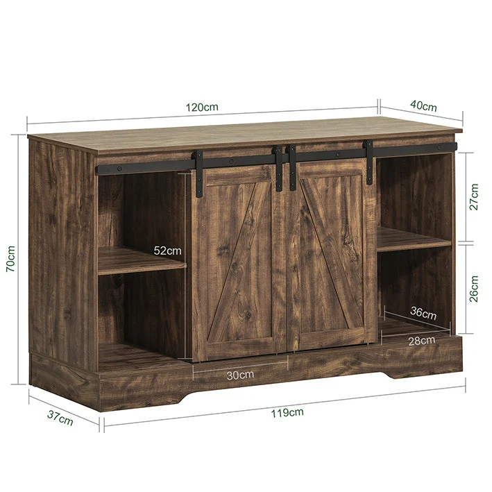 SoBuy | Sideboard mit Schiebetür | Kommode | TV-Schrank | Flurschrank | FSB60-N