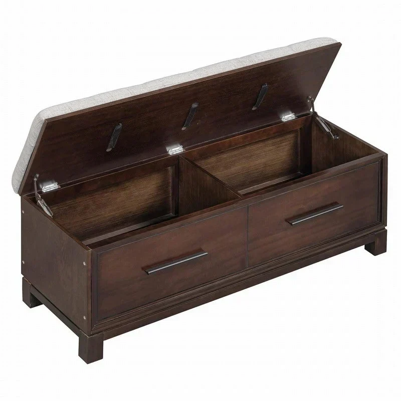 Banc à chaussures avec coussin amovible et rangement dissimulé pour l'entrée et le salon