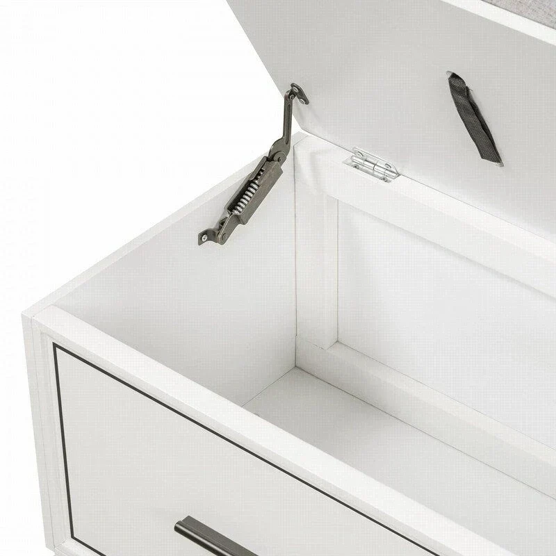 Banc à chaussures avec coussin amovible et rangement dissimulé pour l'entrée et le salon